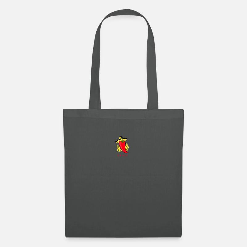 Spicy Chili Scharfe Chilli Peperoni Pfefferschote - Stoffbeutel - Graphite