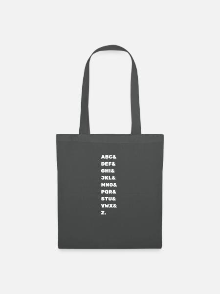 Alfabet Letters - Tote Bag - graphite grey