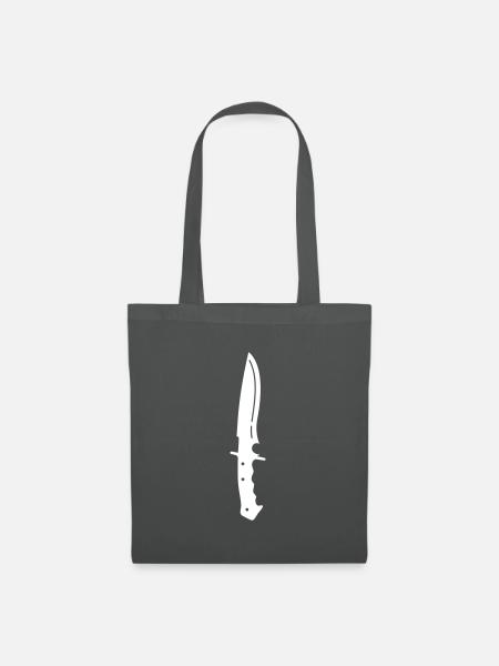 Messer icon - Stoffbeutel - Graphite