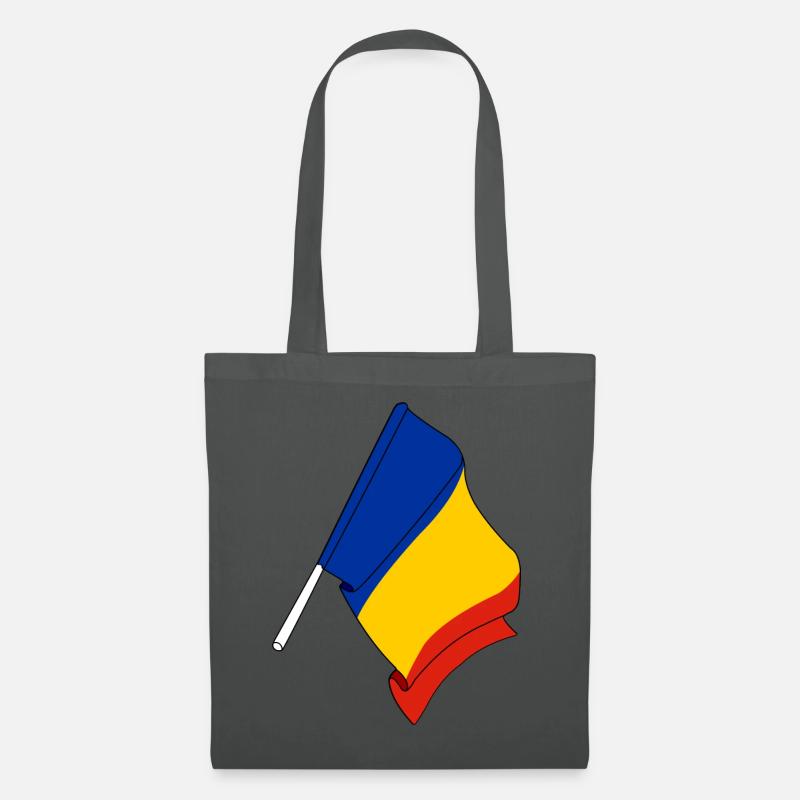 Flagge Rumänien - Stoffbeutel - Graphite