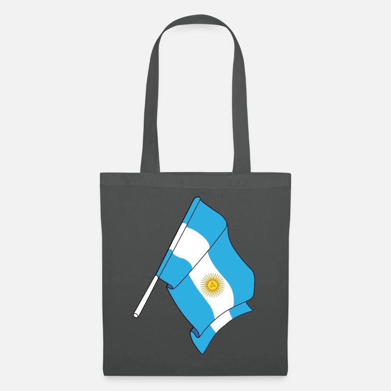 Flagge von Argentinien - Stoffbeutel - Graphite