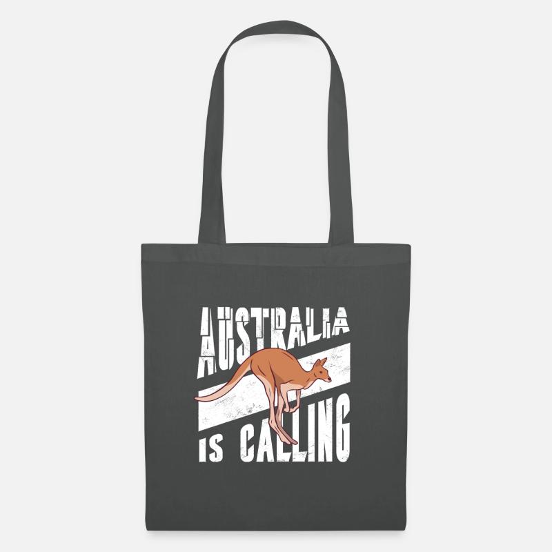 Australien Australia is calling Urlaub Geschenk - Stoffbeutel - Graphite