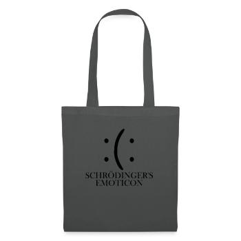 Schr�dinger Emoticon Physics Science Nerd Smiley - Stoffbeutel - Graphite - Vorne
