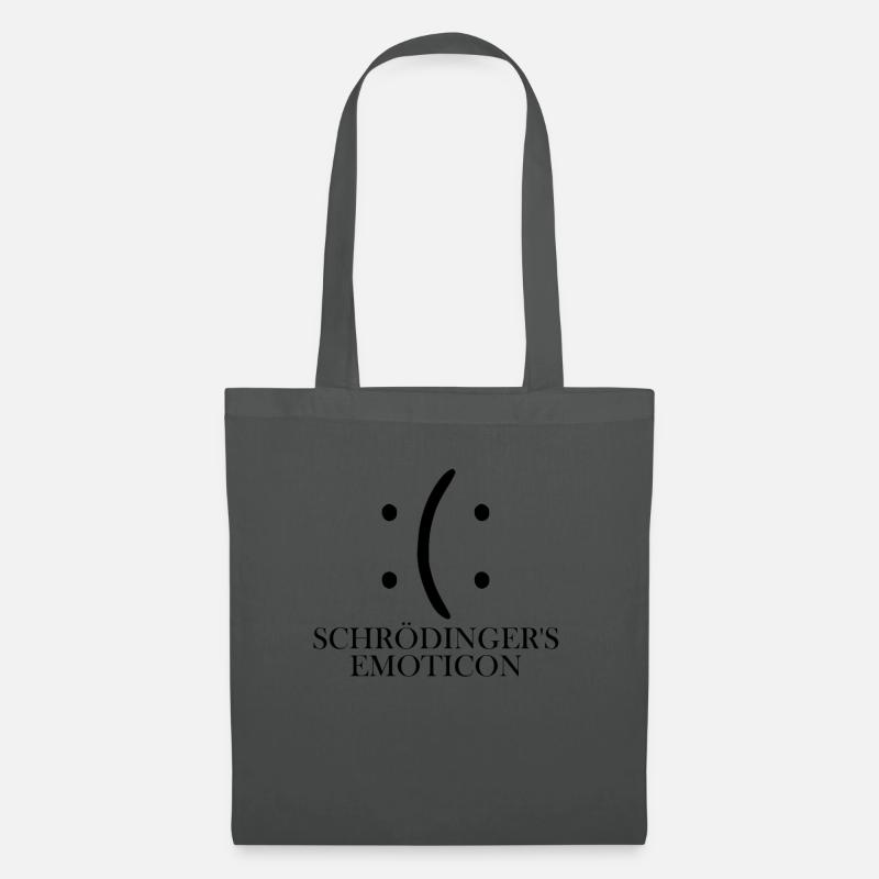 Schr�dinger Emoticon Physics Science Nerd Smiley - Stoffbeutel - Graphite