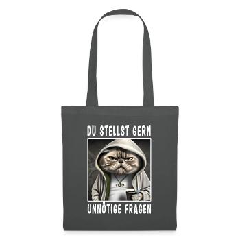 Du stellst gern unnötige Fragen - Stoffbeutel - Graphite - Vorne