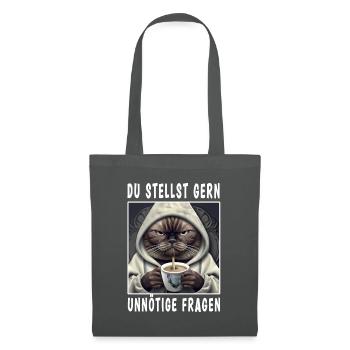 Du stellst gern unnötige Fragen - Stoffbeutel - Graphite - Vorne