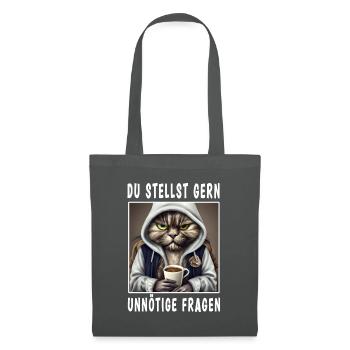 Du stellst gern unnötige Fragen - Stoffbeutel - Graphite - Vorne