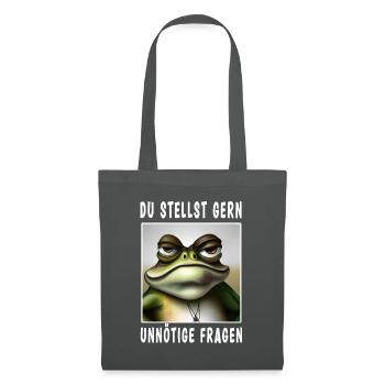 Du stellst gern unnötige Fragen - Stoffbeutel - Graphite - Vorne
