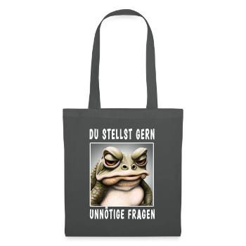 Du stellst gern unnötige Fragen - Stoffbeutel - Graphite - Vorne