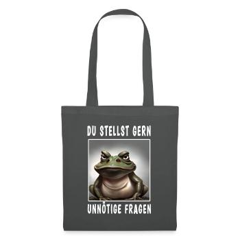 Du stellst gern unnötige Fragen - Stoffbeutel - Graphite - Vorne
