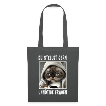 Du stellst gern unnötige Fragen - Stoffbeutel - Graphite - Vorne