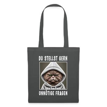 Du stellst gern unnötige Fragen - Stoffbeutel - Graphite - Vorne