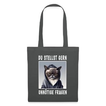 Du stellst gern unnötige Fragen - Stoffbeutel - Graphite - Vorne