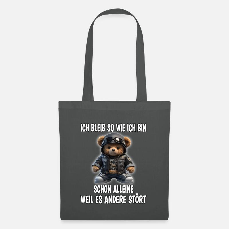 Bär Spruch Sarkasmus - Stoffbeutel - Graphite