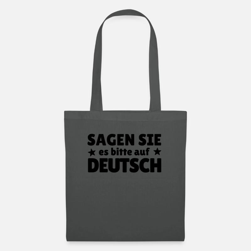 Sagen Sie Es Bitte Auf Deutsch Deutschlehrer - Stoffbeutel - Graphite