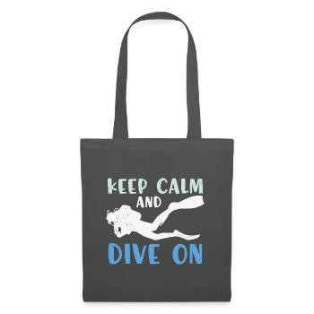 Tauchen Taucher Scuba Diving - Stoffbeutel - Graphite - Vorne