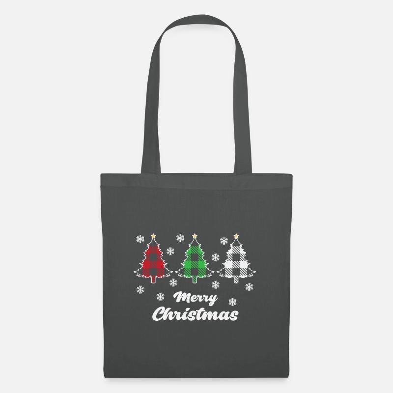 merry christmas Weihnachtsbaum Geschenk - Stoffbeutel - Graphite
