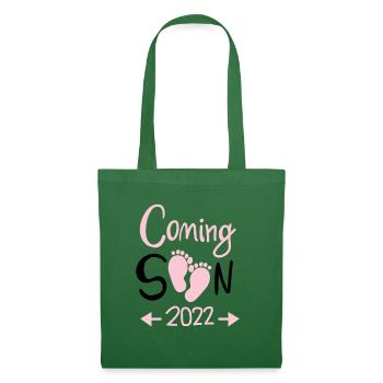 Coming Soon 2022 Baby Schwangerschaft - Stoffbeutel - Fichte - Vorne