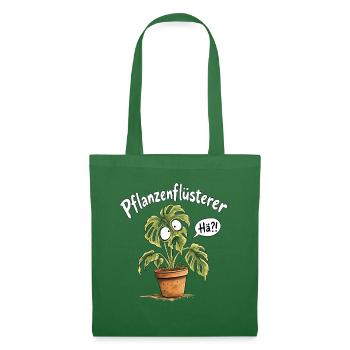 Pflanzenflüsterer I Lustiger Pflanzen Spruch Humor - Stoffbeutel - Fichte - Vorne