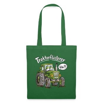 Traktorflüsterer Landwirt Trecker Bauernhof Humor - Stoffbeutel - Fichte - Vorne