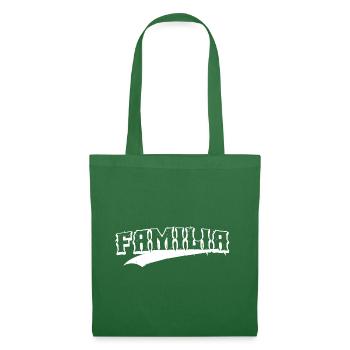 famille amour fête parents chemise familia gang capuche - Sac en tissu - vert sapin - Devant