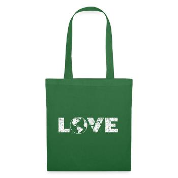 Love the Earth – Eco-friendly Earth T-Shirt - Tote Bag - evergreen - Front
