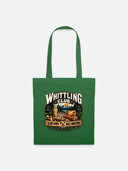 Whittling Holzschnitzen Schnitzen Geschenk Hobby - Stoffbeutel - Fichte