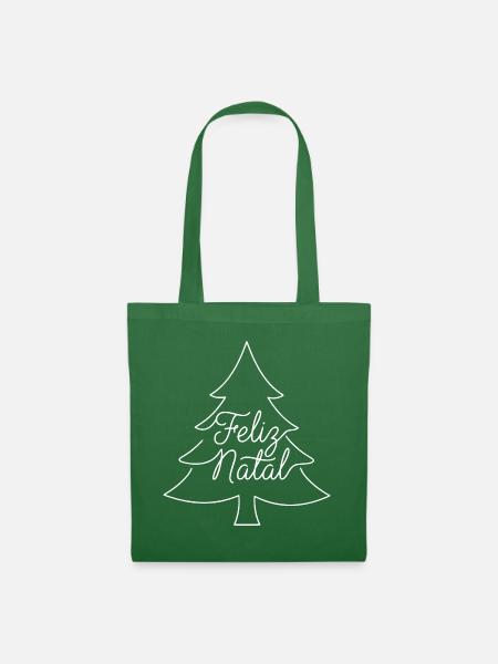 Feliz Natal Tannenbaum Weihnachtsdesign - Stoffbeutel - Fichte