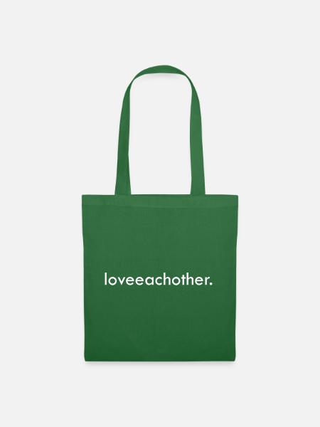 love each other colorful world peace pride be nice - Stoffbeutel - Fichte