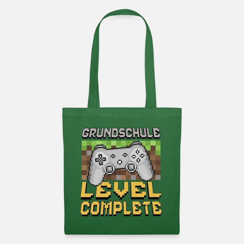 Grundschule level complete Pixel Geschenk - Stoffbeutel - Fichte