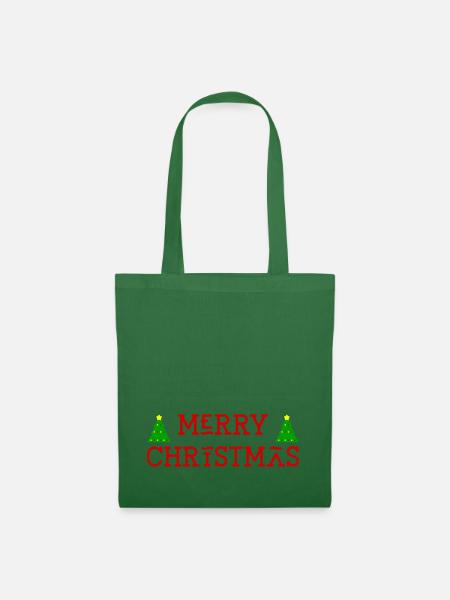Weihnachten Merry Christmas Baum Geschenk Idee - Stoffbeutel - Fichte