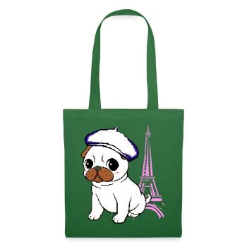 Paris Mops - Stoffbeutel - Fichte - Vorne