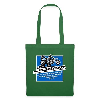Supercross - Moto Cross - Motocross - Sac en tissu - vert sapin - Devant
