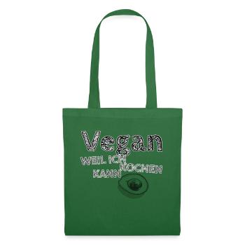 Vegan,weil ich kochen kann - Stoffbeutel - Fichte - Vorne