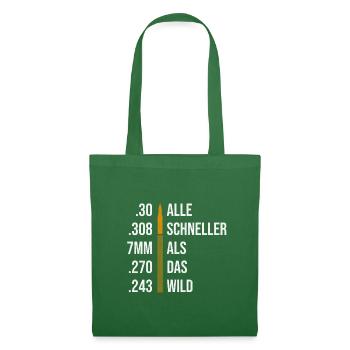 Jäger Jagd Jagen Herren Wild Geschenk - Stoffbeutel - Fichte - Vorne