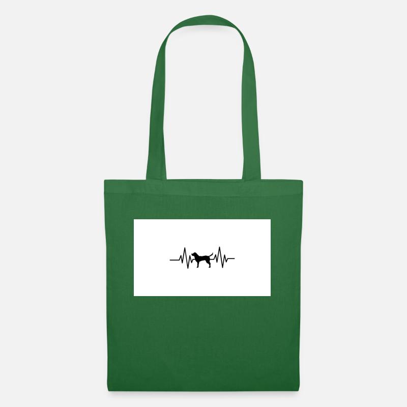 Hunde Herzschlag Design - Stoffbeutel - Fichte