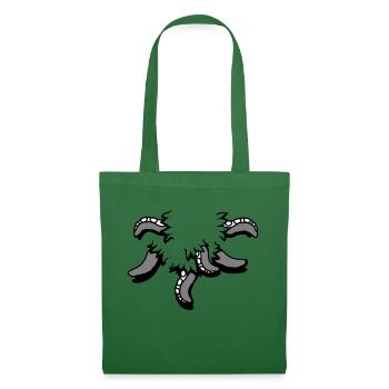 Tentacule Octopus Monster Chemise déchirée Alien - Sac en tissu - vert sapin - Devant