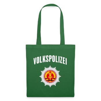 Volkspolizei Schriftzug mit Polizeistern - Stoffbeutel - Fichte - Vorne