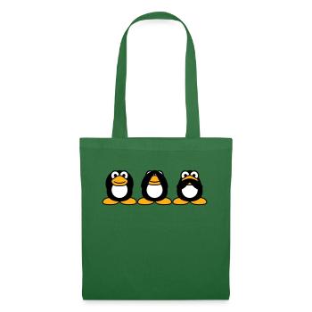 Three wise penguins don't hear anything say team - Tote Bag - evergreen - Front