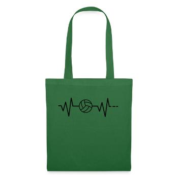 Volleyball en rythme cardiaque / Sports d'équipe / Sports / Ballon - Sac en tissu - vert sapin - Devant