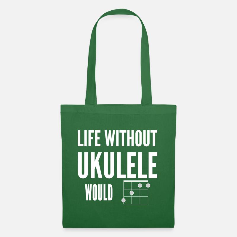Life Without Ukulele Would Be Flat (Bb) Uke Witz - Stoffbeutel - Fichte