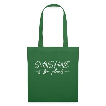Le soleil est pour les plantes 3 - Sac en tissu - vert sapin - Devant