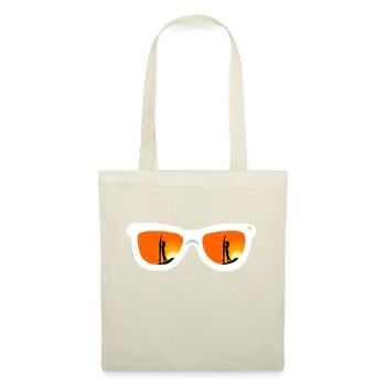 Lunettes de soleil, Surfergirl, Coucher de soleil - Sac en tissu - nature - Devant
