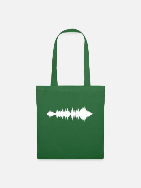 Wellen Amplitude Ausschlag Kurve Diagramm Musik - Stoffbeutel - Fichte