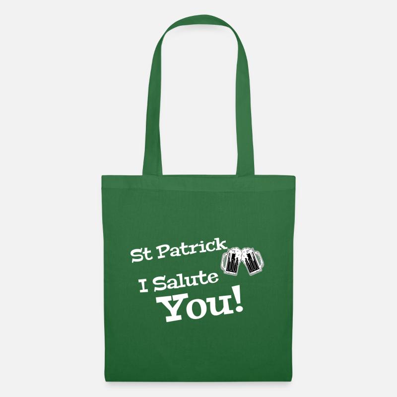 St. Patrick, weißes Design - Stoffbeutel - Fichte