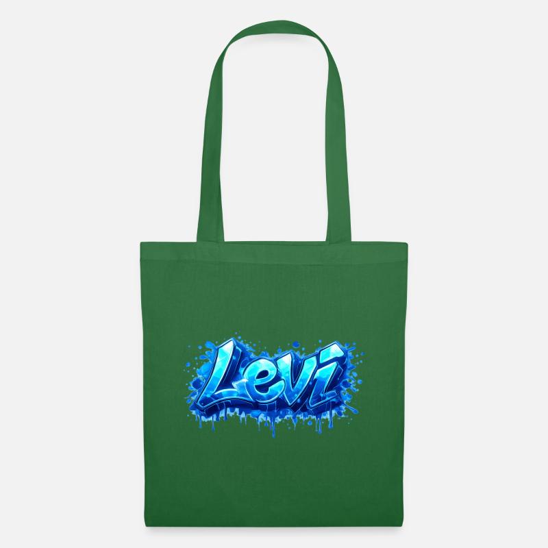 LEVI GRAFFITI NAME FOR PERFECT GIFT PRINTABLE - Tote Bag - evergreen
