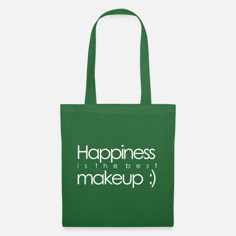Happiness is the best makeup - Stoffbeutel - Fichte