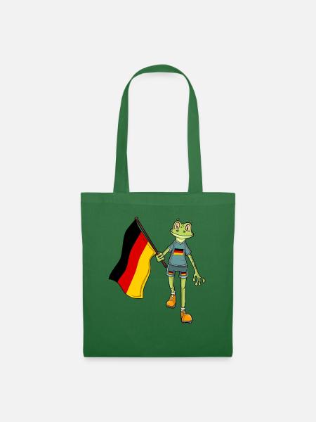 Deutscher Fan Frosch - Stoffbeutel - Fichte