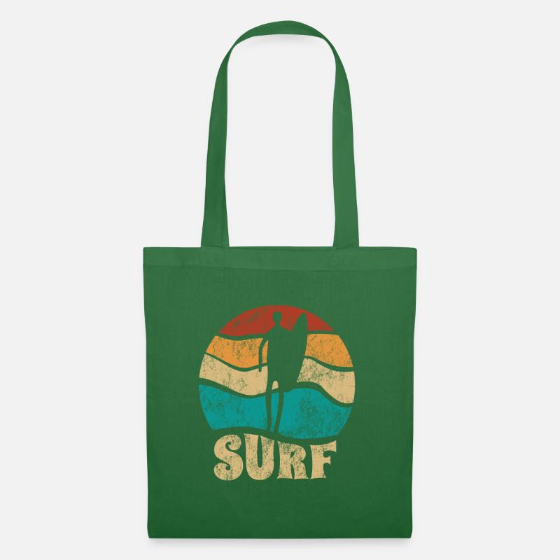 Sunset Surfer - Surf all day - Welle - Geschenk - Stoffbeutel - Fichte