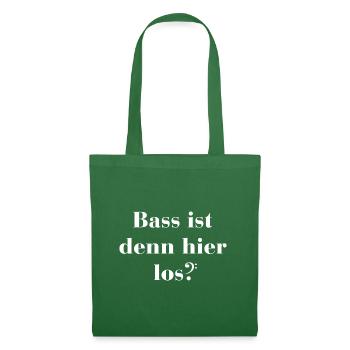 Bass ist denn hier los? Wortspiel - Musiker - Stoffbeutel - Fichte - Vorne